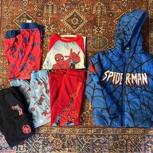 Marvel Spider-Man Kids Shirt and Hoodie Set - Red and Blue